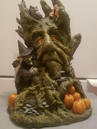 Vintage Halloween Witch / Owl / Haunted Tree Blow Mold Decor Yard