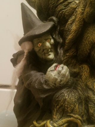 Vintage Halloween Witch / Owl / Haunted Tree Blow Mold Decor Yard 3