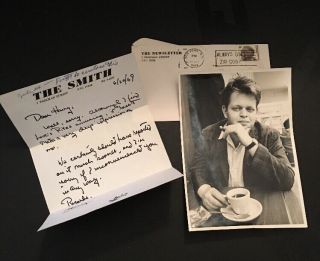 Signed Letter With Early Photo Small Press Editor Harry Smith Newsletter