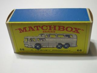 Matchbox Lesney 1967 66c Greygound Bus Empty Box