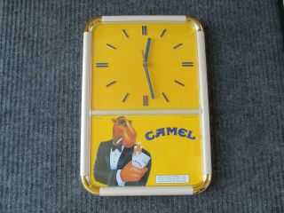 Joe Camel Clock Sign Cigarettes Advertising Rj Reynolds Old Stock Camel