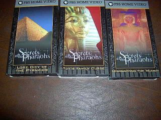 Secrets Of The Pharoahs - - Pbs Home Video 3 Vhs Tapes