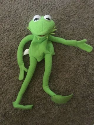 Vintage Green Kermit The Frog Hand Puppet Wired Applause Henson Muppets 20 Inch