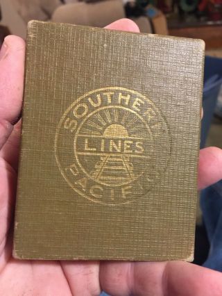 Vintage Deck Of Playing Cards Southern Pacific Lines Railroad W/ Box