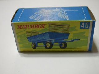 Matchbox Lesney 1967 40c Hay Trailer Empty Box