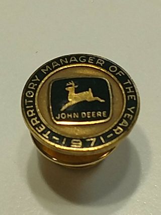 1971 John Deere Territory Manager Of The Year Award Tie/lapel/hat Pin Enamel Gf