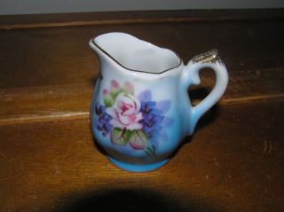 Vintage Small Made In Japan Pink Rose Painted Porcelain Pitcher – 2.  5 Inches