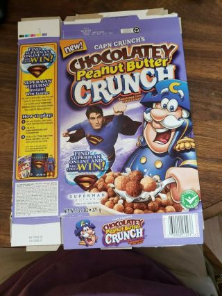 Superman Cap`n Crunch Cereal Box