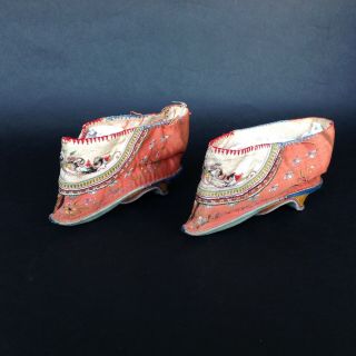 Chinese Antique Silk Lotus Shoes Bound Feet 19th Century Qing