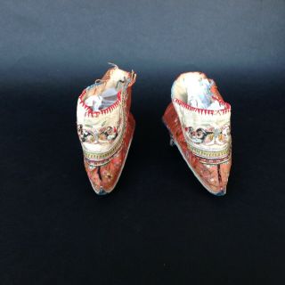 CHINESE ANTIQUE SILK LOTUS SHOES BOUND FEET 19TH CENTURY QING 3