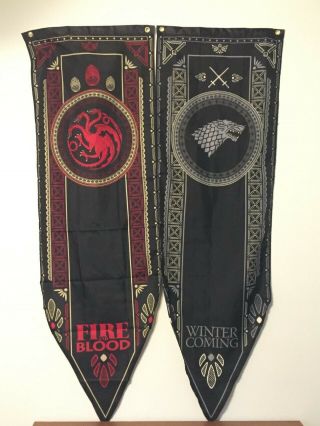 Game Of Thrones Tournament Banner - Houses Stark And Targaryen (18 " X 60 ")