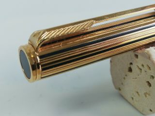 Parker 75 Premier Ballpoint Pen Athens 22k Gold Plated With Laque Stripes