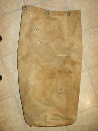 World War Ii Vintage U.  S.  Navy White Canvas Duffel Bag