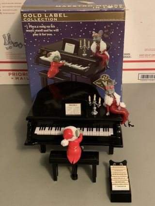 Mr.  Christmas Maestro Mouse In Love Piano Plays 24 Christmas Songs Complete