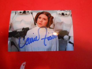 Star Wars Carrie Fisher Autographed Picture Princess Leia