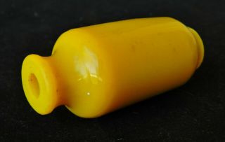 Antique Chinese Imperial Yellow Peking Glass Snuff Bottle Qing 2
