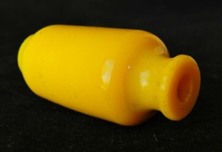 Antique Chinese Imperial Yellow Peking Glass Snuff Bottle Qing 3