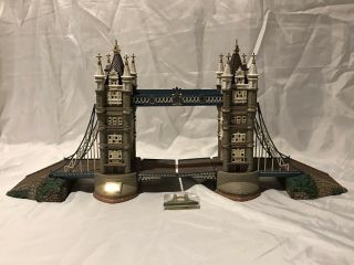Dept 56 Tower Bridge Of London Dickens Village Landmark 20 Years With Pin (read)