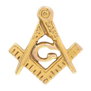 Vintage Blue Lodge Master Mason Lapel Pin - 14k Yellow Gold Masonic Gift