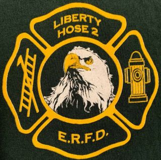 East Rockaway Fire Department Nassau Long Island Ny T - Shirt Sz L Fdny Erfd