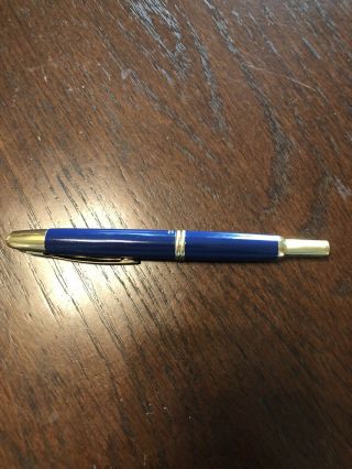 Pilot Vanishing Point Fountain Pen Blue W/ Gold 18k Japan F Nib