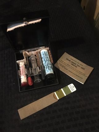 Vintage Apothecary Eli Lilly Urine Sugar Test Kit,  Sheftel,  Diabetes Strip