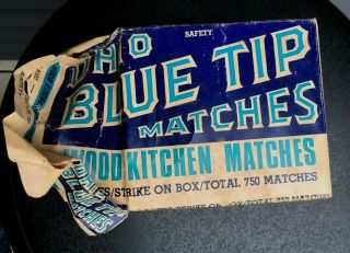 Vintage Ohio Blue Tip Wood Kitchen Safety Matches 2 Boxs Nos Nip 500 Total