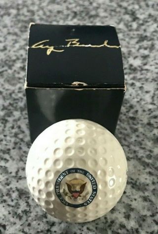 Vintage Vice President George H.  W.  Bush - Wilson Golf Ball - Box