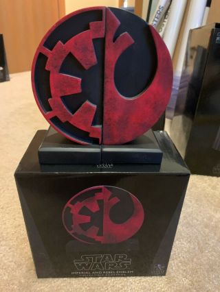 Gentle Giant Star Wars Imperial & Rebel Emblem Collectible Bookends 2462/4000