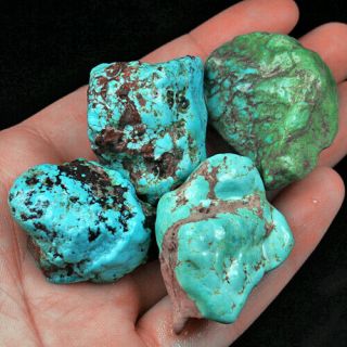 353.  7ct Bisbee Turquoise Rough Unstabilized High Hardness 100 Natural Uyss1335