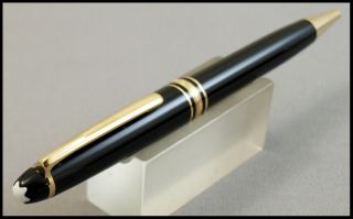 Near Montblanc Meisterstuck Classic Black And Gold Ball Point Pen