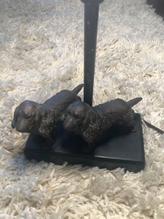 Adorable Small Vintage Metal Cocker Spaniel Dog Table Lamp