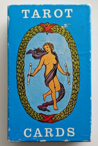 Vintage 1970s Rider Waite Blue Box Tarot Deck - Pre Copyright Cards