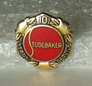 Vtg.  Studebaker Auto Co.  1/10 10k Employee 10 Year Service Award Tie/lapel Pin