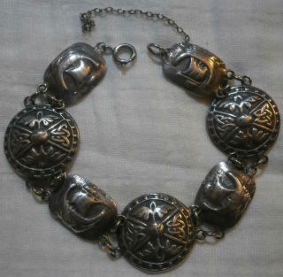 Good Vintage Scottish Sterling Silver Celtic Design Bracelet