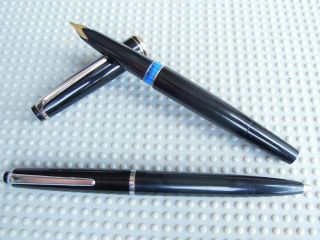 Vintage Black Montblanc No.  22 Fountain Pen And No.  49 Ballpoint,