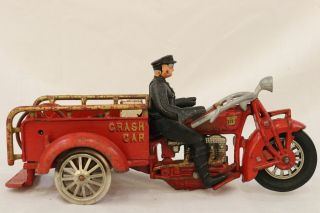 Hubley Vintage Cast Iron Crash Car Toy / Home Decor / Collectible
