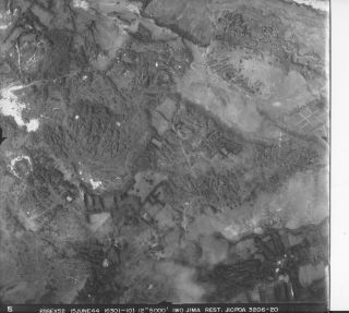 Uss Navy Wwii June 15 1944 Iwo Jima Aerial Recon 9x9 Photo 5 Mostly Inland