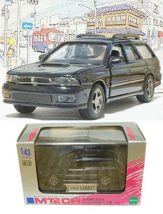 M Tech 1/43 1996 Subaru Legacy Touring Wagon Gt - B Bd Navy Made In Japan