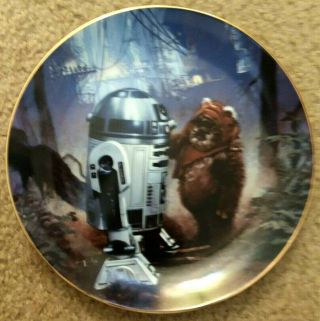 Hamilton Star Wars R2 - D2 And Wicket The Ewok Limited Numbered Plate W 1066