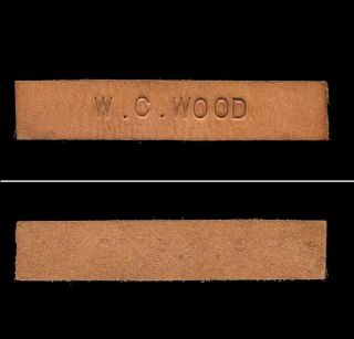 Wwii Us Army Air Force Usaf Leather Name Tape Tag For A2 Jacket / Flight Suit