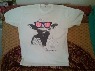 Joe Johnston Private Signed Autographed Star Wars Yoda T - Shirt Exact Proof