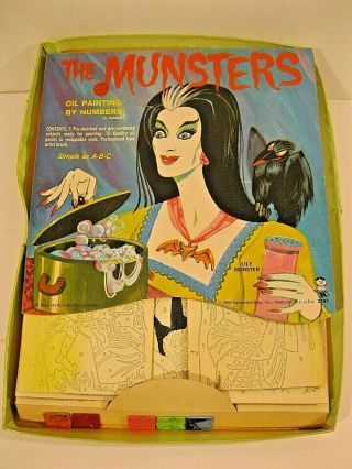 Vintage 1965 Hasbro The Munsters Paint By Number Set 2197 Partial Set Nr