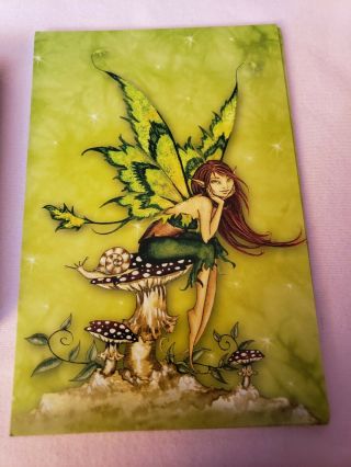 Amy Brown Fairy Greeting Gift Card Set 7 Romance Faeries 2004 With Tin Case 3