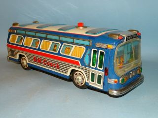 Passenger Bus Tin Battery Toy Yonezawa Japan