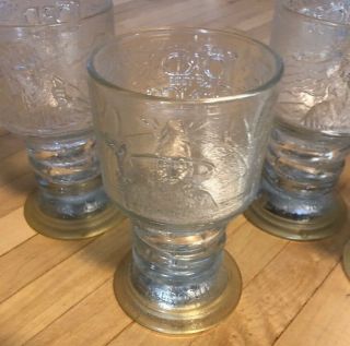 Lord Of The Rings Fellowship Of The Ring Glass Goblets 4 Glass Set Frodo Gandalf