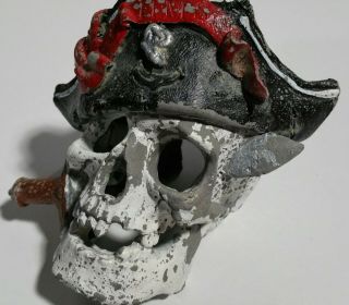 Pirate Skull Skeleton Buccaneer Dagger Knife Resin Like Weathered Distressed