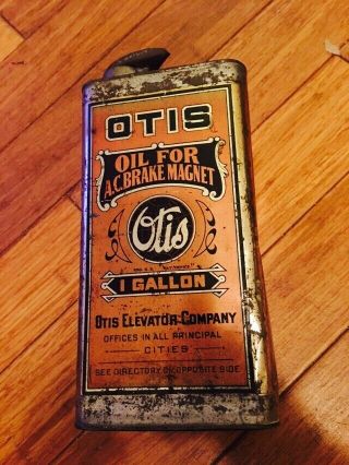 Otis Oil 1 Gallon Can Otis Elevator Co