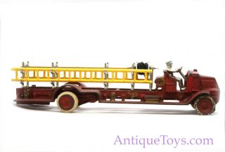 Arcade Cast Iron Mack Fire Truck Engine With Ladders