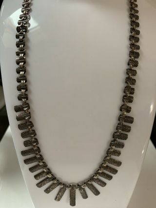 Vintage Sterling Silver Textured Choker/necklace Birmingham 1977 11.  8g